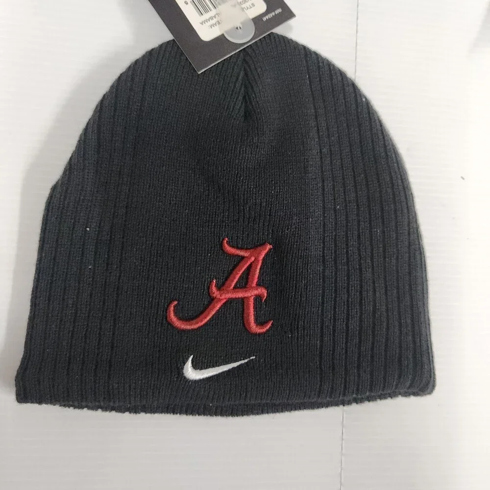 Nike Alabama Beanie Hat 2/4T Black Red a Logo Acrylic New Toddler Sports Fan